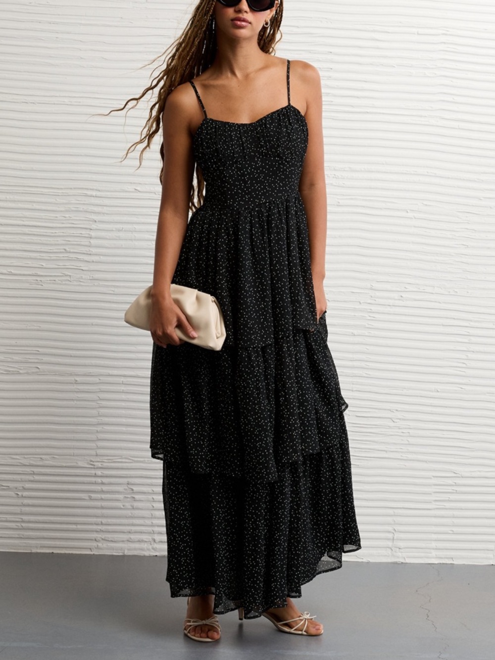 American Eagle AE Sweetheart Tiered Maxi Dress women’s size medium